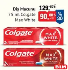 COLGATE MAX WHİTE DİŞ MACUNU 75 ML fiyat ve kampanya bilgisi